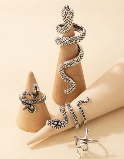 Replica Easy Match Two Piece Snake Shape Ring Set For Women #792545 $7.50 USD for Wholesale