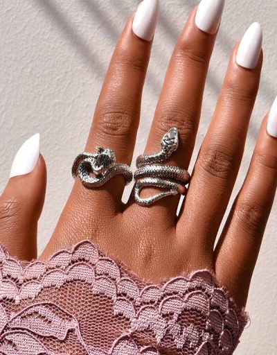 Replica Easy Match Two Piece Snake Shape Ring Set For Women #792545 $7.50 USD for Wholesale