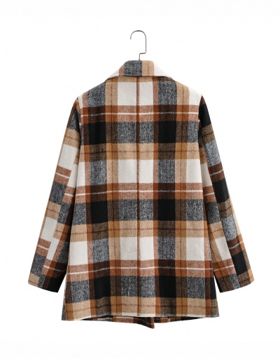 Replica Fall Contrast Color Plaid Blazer Long Sleeve For Women #792570 $91.00 USD for Wholesale