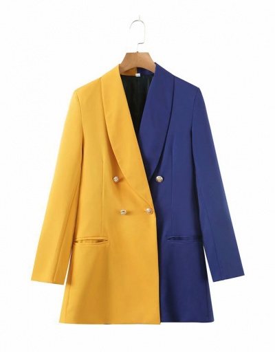 British Style Contrast Color Ladies Blazer Long Sleeve #792573 $78.30 USD, Wholesale Fashion Outerwear