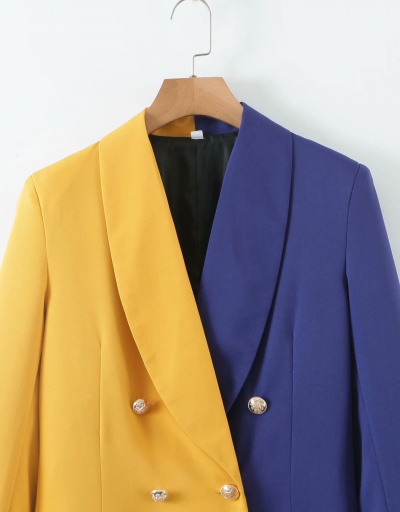 Replica British Style Contrast Color Ladies Blazer Long Sleeve #792573 $78.30 USD for Wholesale