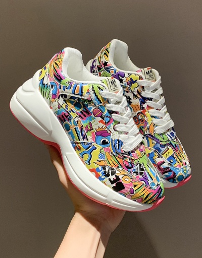 Replica Colorful Print Exercise Running Shoes For Women #792590 $80.00 USD for Wholesale