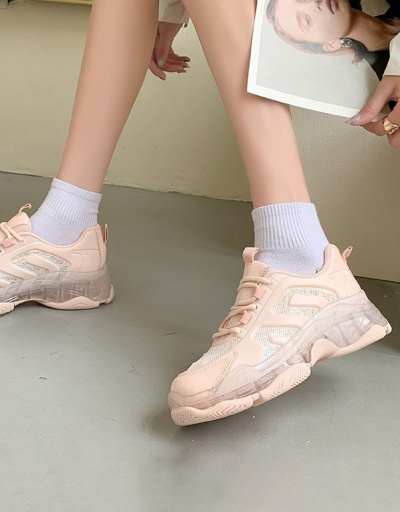 Replica New Arrival Transparent Casual Chunky Soles Sneakers For Women #792592 $51.14 USD for Wholesale