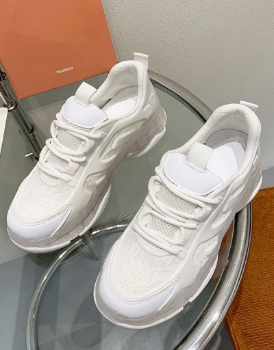 Replica New Arrival Transparent Casual Chunky Soles Sneakers For Women #792592 $51.14 USD for Wholesale