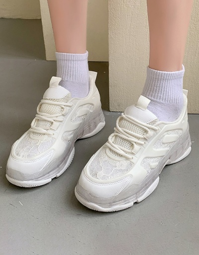 Replica New Arrival Transparent Casual Chunky Soles Sneakers For Women #792592 $51.14 USD for Wholesale