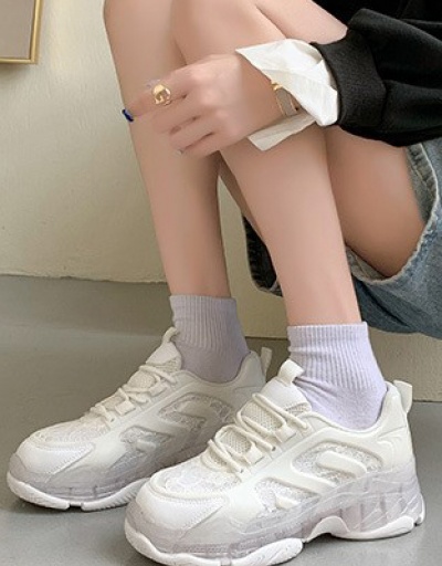 Replica New Arrival Transparent Casual Chunky Soles Sneakers For Women #792592 $51.14 USD for Wholesale