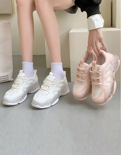 Replica New Arrival Transparent Casual Chunky Soles Sneakers For Women #792592 $51.14 USD for Wholesale