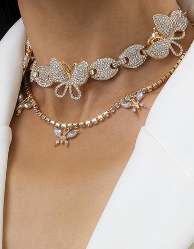 Replica Full Rhinestone Vintage Fashion Layered Necklace For Women #792604 $23.33 USD for Wholesale