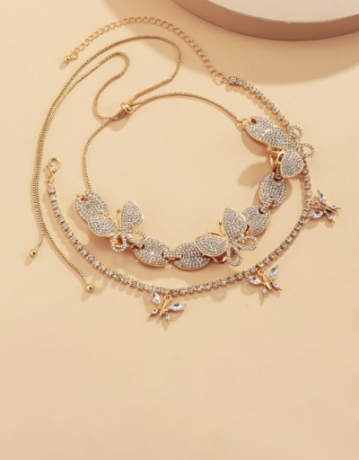 Replica Full Rhinestone Vintage Fashion Layered Necklace For Women #792604 $23.33 USD for Wholesale