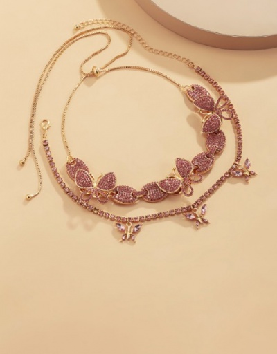 Replica Full Rhinestone Vintage Fashion Layered Necklace For Women #792604 $23.33 USD for Wholesale