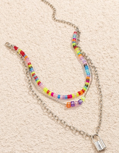 Replica National Beading Layered Pendant Necklace For Women #792605 $9.32 USD for Wholesale