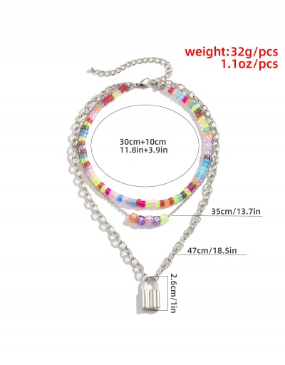 Replica National Beading Layered Pendant Necklace For Women #792605 $9.32 USD for Wholesale