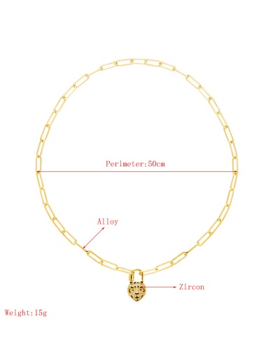 Replica Attractive Tiger Shape Thick Chain Necklaces For Women #792606 $21.66 USD for Wholesale