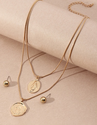 Fashion Simple Ear Stud Necklace Set For Women #792607 $5.88 USD, Wholesale Fashion Necklaces