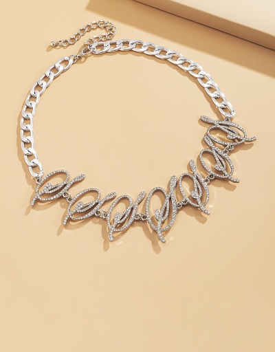 Replica Punk Style Rhinestone Hip Hop Necklace For Women #792609 $20.71 USD for Wholesale