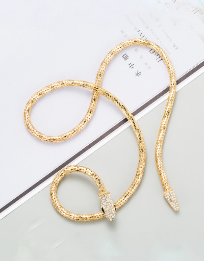 Replica Create Snake Shape Rhinestone Necklace For Women #792610 $6.83 USD for Wholesale