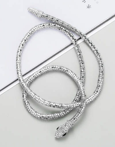 Replica Create Snake Shape Rhinestone Necklace For Women #792610 $6.83 USD for Wholesale