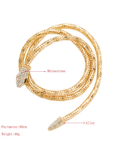 Replica Create Snake Shape Rhinestone Necklace For Women #792610 $6.83 USD for Wholesale