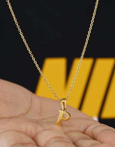 Replica Fashion Simple Versatile Letter Pendant Necklace For Women #792615 $9.80 USD for Wholesale