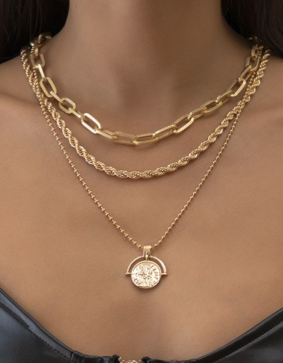 Fashion Solid Chain Pendant Layered Necklace For Women #792618 $10.72 USD, Wholesale Fashion Necklaces