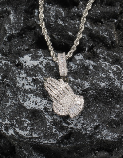 Replica Individual Shape Solid Zircon Necklaces For Unisex #792624 $31.51 USD for Wholesale