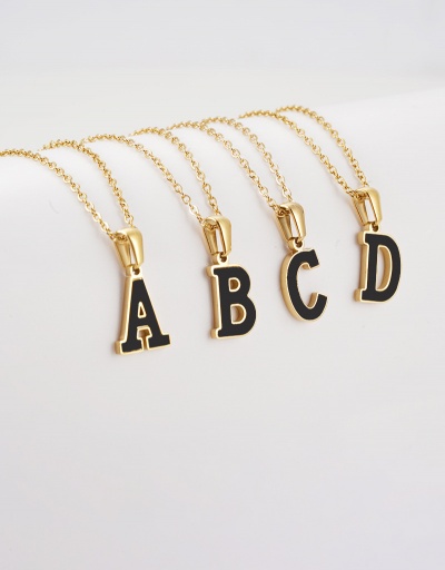 Leisure Letter Pendant Chain Necklace For Women #792628 $12.74 USD, Wholesale Fashion Necklaces