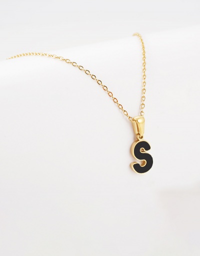 Replica Leisure Letter Pendant Chain Necklace For Women #792628 $12.74 USD for Wholesale