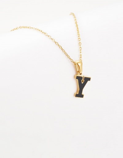 Replica Leisure Letter Pendant Chain Necklace For Women #792628 $12.74 USD for Wholesale