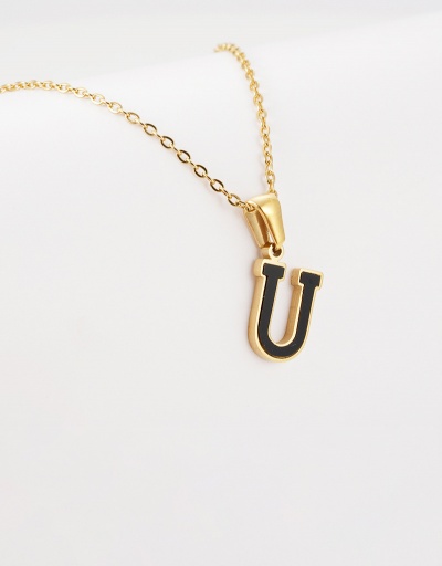 Replica Leisure Letter Pendant Chain Necklace For Women #792628 $12.74 USD for Wholesale