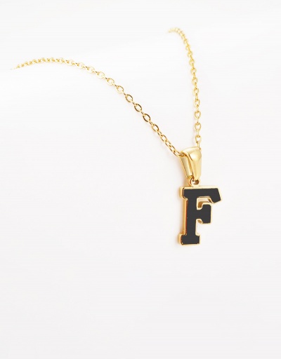 Replica Leisure Letter Pendant Chain Necklace For Women #792628 $12.74 USD for Wholesale