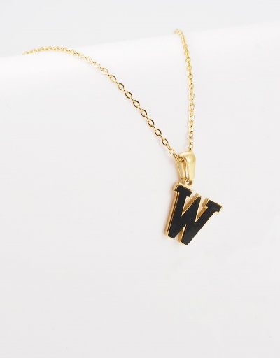 Replica Leisure Letter Pendant Chain Necklace For Women #792628 $12.74 USD for Wholesale