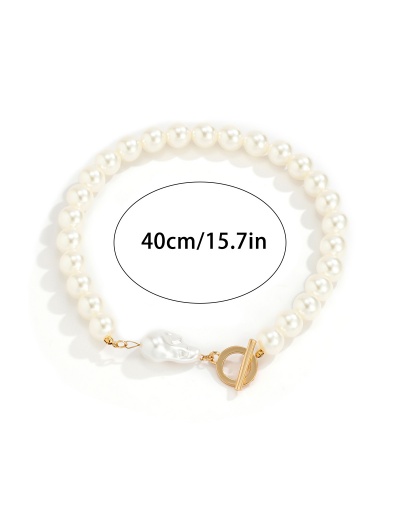 Replica Baroque Temperament Faux-Pearl Beaded Necklaces For Women #792630 $9.80 USD for Wholesale