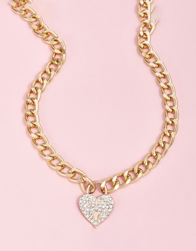 Replica Rhinestone Heart Street Necklace For Women #792632 $10.80 USD for Wholesale