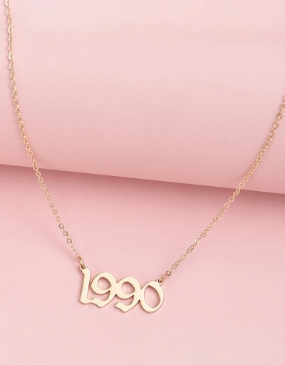 Replica Simple Design Personality Letter Pendant Necklace For Women #792635 $8.10 USD for Wholesale