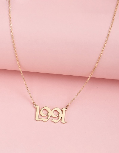 Replica Simple Design Personality Letter Pendant Necklace For Women #792635 $8.10 USD for Wholesale