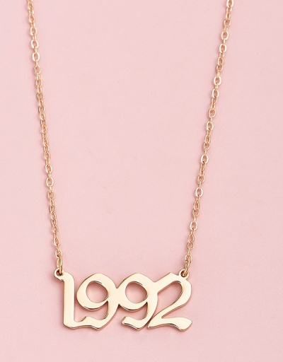 Replica Simple Design Personality Letter Pendant Necklace For Women #792635 $8.10 USD for Wholesale