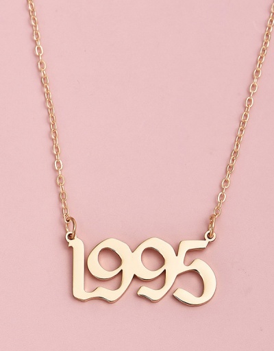 Replica Simple Design Personality Letter Pendant Necklace For Women #792635 $8.10 USD for Wholesale