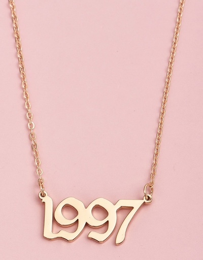 Replica Simple Design Personality Letter Pendant Necklace For Women #792635 $8.10 USD for Wholesale