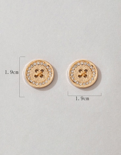 Replica Vintage Chic Button Rhinestone Earring For Women #792640 $8.99 USD for Wholesale