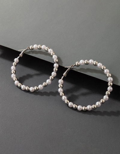 Replica Creative Personality Faux Pearl Round Shape Earring For Women #792641 $6.13 USD for Wholesale