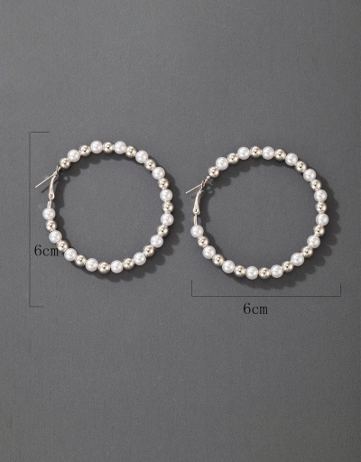 Replica Creative Personality Faux Pearl Round Shape Earring For Women #792641 $6.13 USD for Wholesale