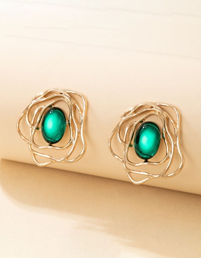 Replica Chic Creative Design Green Earring For Ladies For Unisex #792645 $6.94 USD for Wholesale