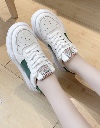 Replica New Wedge Contrast Color Sneakers Shoes For Women #792647 $35.48 USD for Wholesale