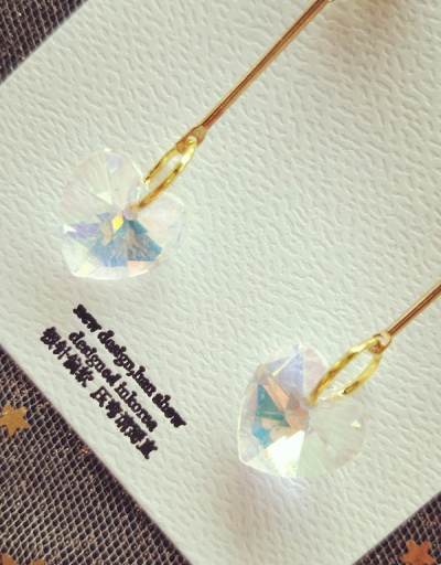 Replica Cute Heart-shaped Zircon Drop Eaeeing For Women #792648 $4.18 USD for Wholesale