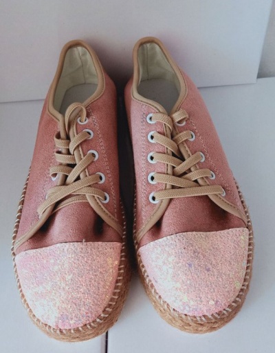 New Sequined Round Toe Sneakers Shoes For Women #792650 $42.74 USD, Wholesale Fashion Sneaker