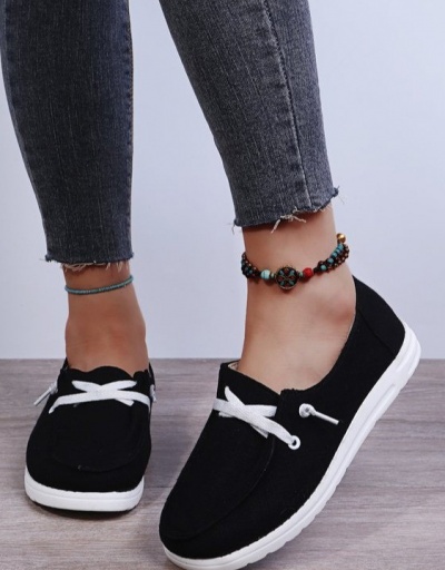 Replica Summer Round Toe Plaid Canvas Shoes For Women #792654 $34.18 USD for Wholesale