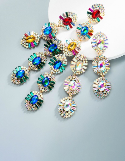 Baroque Alloy Multicolored Rhinestone Euro Earring For Women #792660 $14.83 USD, Wholesale Fashion Earrings