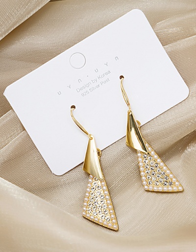 Replica Latest Style Rhinestone Faux-Pearl Earrings For Women #792663 $8.40 USD for Wholesale