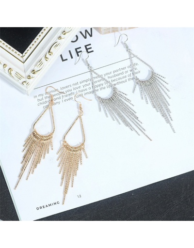 Replica Euro Metal Tassels Fashion Earring For Women #792666 $4.34 USD for Wholesale