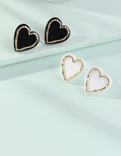 Simple Heart Shape Easy Matching Stud Earrings For Women #792668 $10.66 USD, Wholesale Fashion Earrings